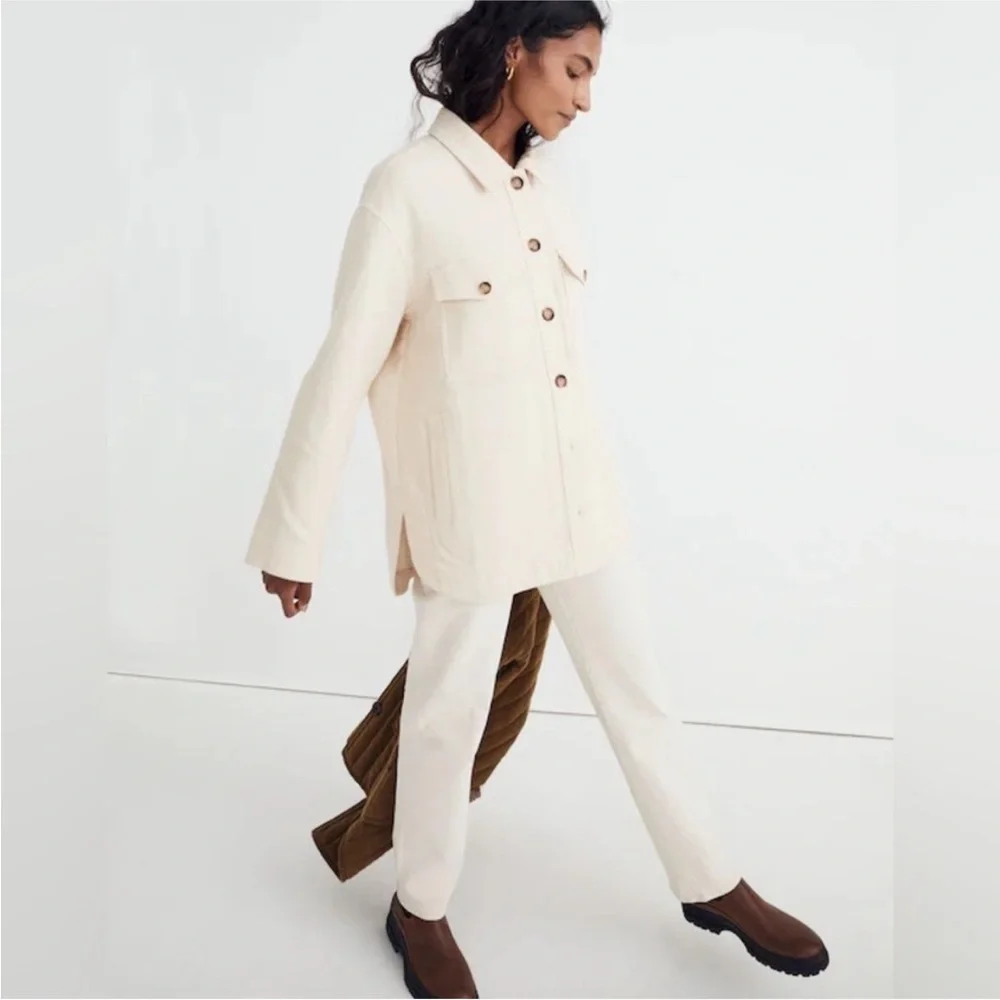 Madewell Womens Waffleback Branner Shirt Jacket Shacket - Picture 14 of 15